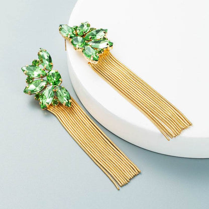 Buy Center Exaggerated Earrings - European Style with Pearl and Tassels - Buy Center