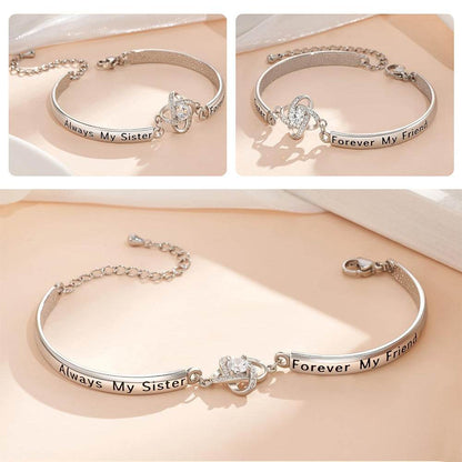 Buy Center Sisters Friendship Silver Bracelet - Exquisite Gift for Sisters - Buy Center