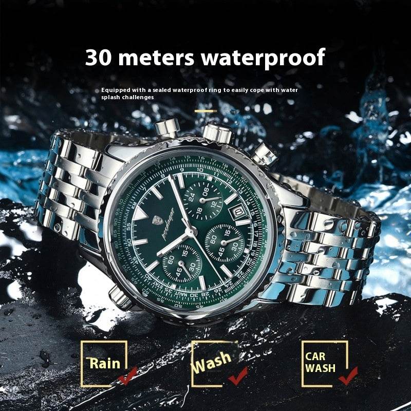 Men's Waterproof Luminous Quartz Watch - Multi-Function & Stylish Design - Buy Center