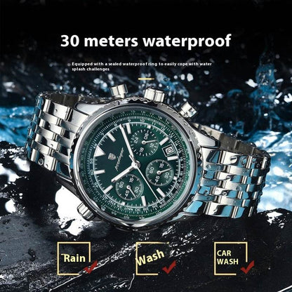 Men's Waterproof Luminous Quartz Watch - Multi-Function & Stylish Design - Buy Center