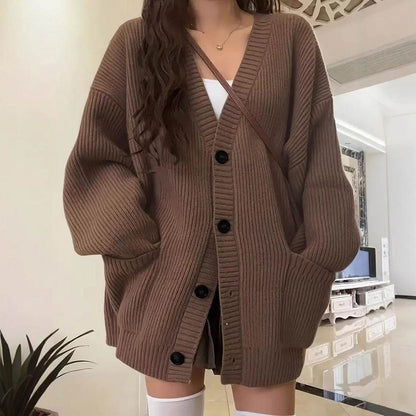 Buycenter Women's Vintage Loose Outer Wear Coat - Japanese Lazy Style - Buy Center