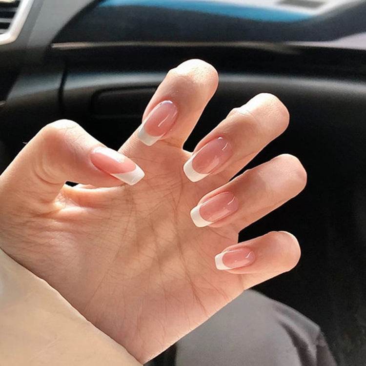 Matte Frosted Almond Nail Glitters - 24 Piece Set with Glue for DIY - Buy Center