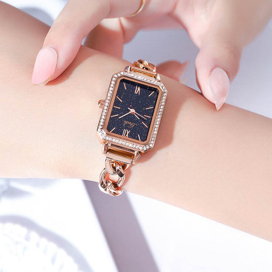 Luxury Rhinestone Denim Watch - Elegant Green Design for Women 2025 - Buy Center