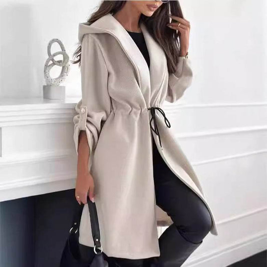 Women’s Casual Long Sleeve Trench Coat - Stylish for Fall/Winter 2025 - Buy Center