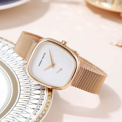 Elegant Stainless Steel Quartz Watch - Stylish Milan Mesh for Women - Buy Center
