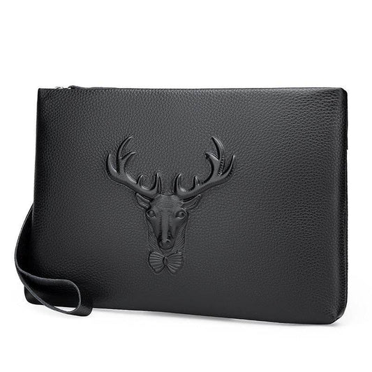 Premium Cowhide Men's Clutch - Stylish Briefcase Bag for Modern Elegance - Buy Center