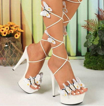 Buycenter High Heel Sandals - Sexy Patent Leather Footwear in Various Colors - Buy Center