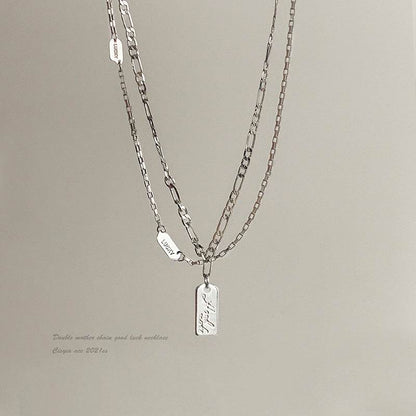 Elegant Simple Double Layer Stacked Necklace - Stylish Pearls Jewelry - Buy Center