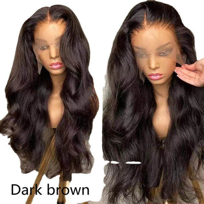 European & American Lace Wig - Long Curly Hair with Chic Middle Bangs - Buy Center