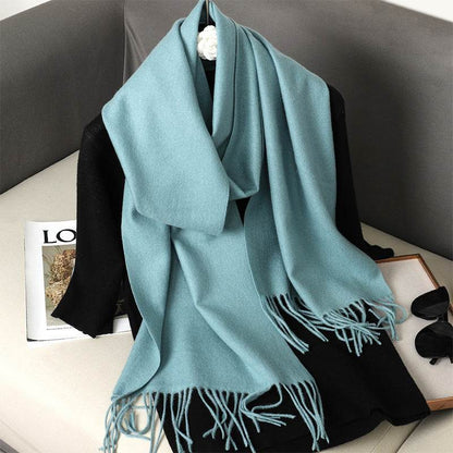 Solid Color Cashmere-like Scarf for Women - Warm, Quick-Drying Shawl - Buy Center