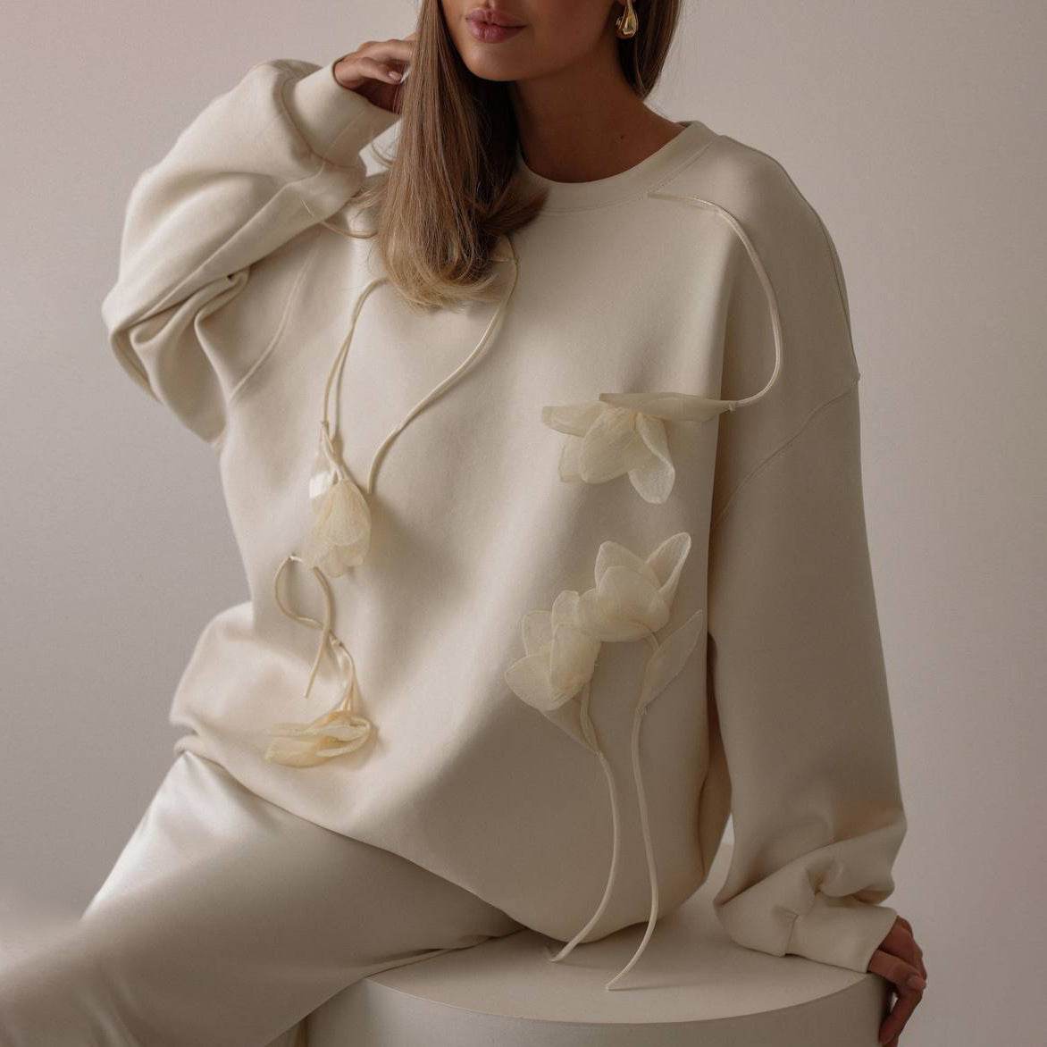 Sweet and Spicy Flower 3D Sweater - Stylish Loose Fit for Women - Buy Center