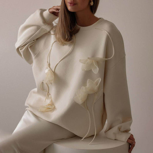 Sweet and Spicy Flower 3D Sweater - Stylish Loose Fit for Women - Buy Center