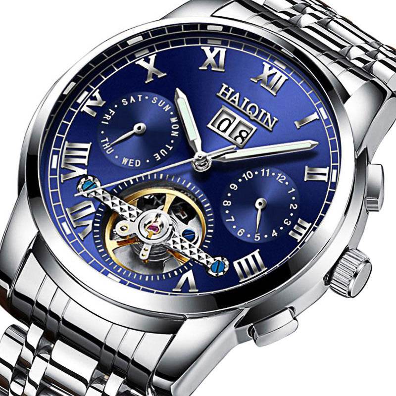 Men's Waterproof Luminous Tourbillon Watch - Stylish Mechanical Timepiece - Buy Center