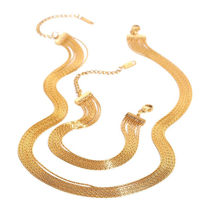 Buycenter Stainless Steel Multi-Layer Twin Bracelet - Stylish European Design - Buy Center