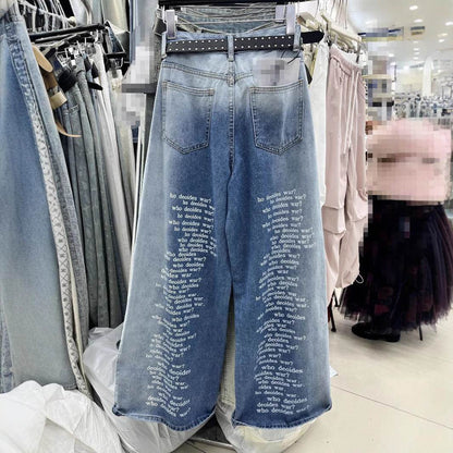 Buycenter Shadow Washed Slim Fit Jeans - Wide Leg Fashion for Women - Buy Center