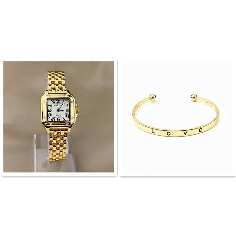 Elegant Steel Strip Roman Scale Watch - Women's Premium European Design - Buy Center