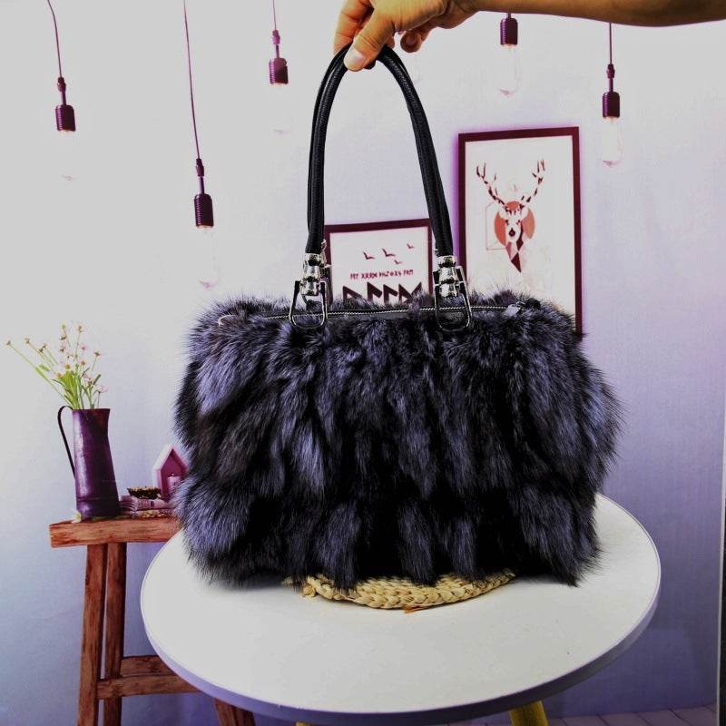 Buycenter Fox Fur Tote Bag for Women - Stylish Autumn & Winter Accessory - Buy Center