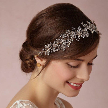 Elegant Handmade Gold & Silver Bridal Hair Accessories - Trendy Flower Design - Buy Center