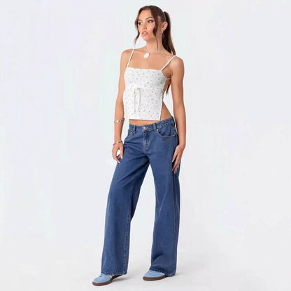Stylish Low Waist Wide Leg Jeans - Modern Women's Fashion 2025 - Buy Center