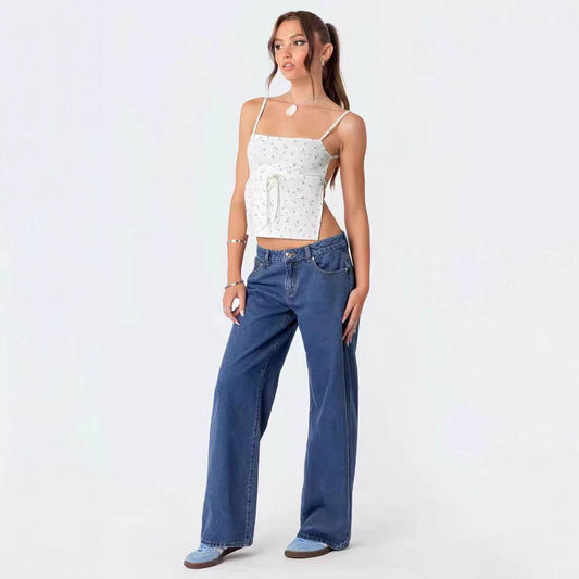 Stylish Low Waist Wide Leg Jeans - Modern Women's Fashion 2025 - Buy Center