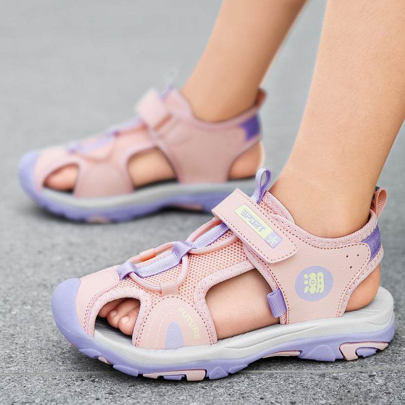 Stylish Anti-Slip Children's Sports Sandals - Velcro Closure & Soft Sole - Buy Center