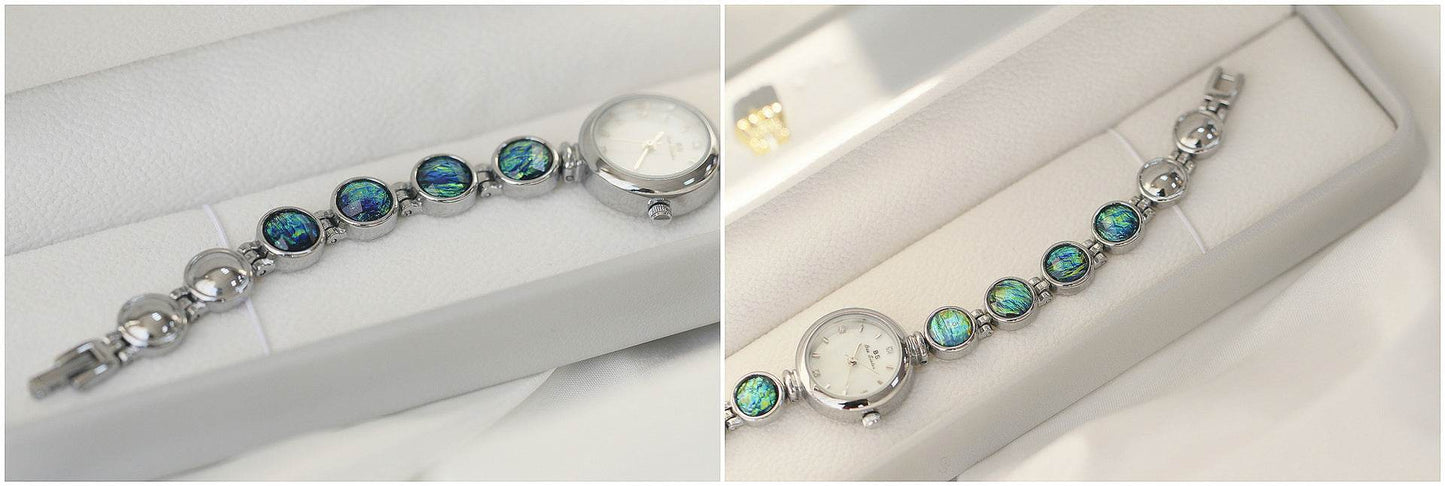 Buycenter Glow Rough Stone Women's Watch - Colorful Design, 38mm Dial - Buy Center