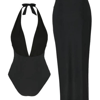 Buycenter Women's Halter Backless Summer Dress - Available in Black, White, Red - Buy Center