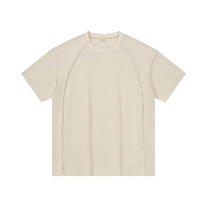 Men's Pure Cotton Short Sleeve T-Shirt - Solid Color, Japanese Style - Buy Center