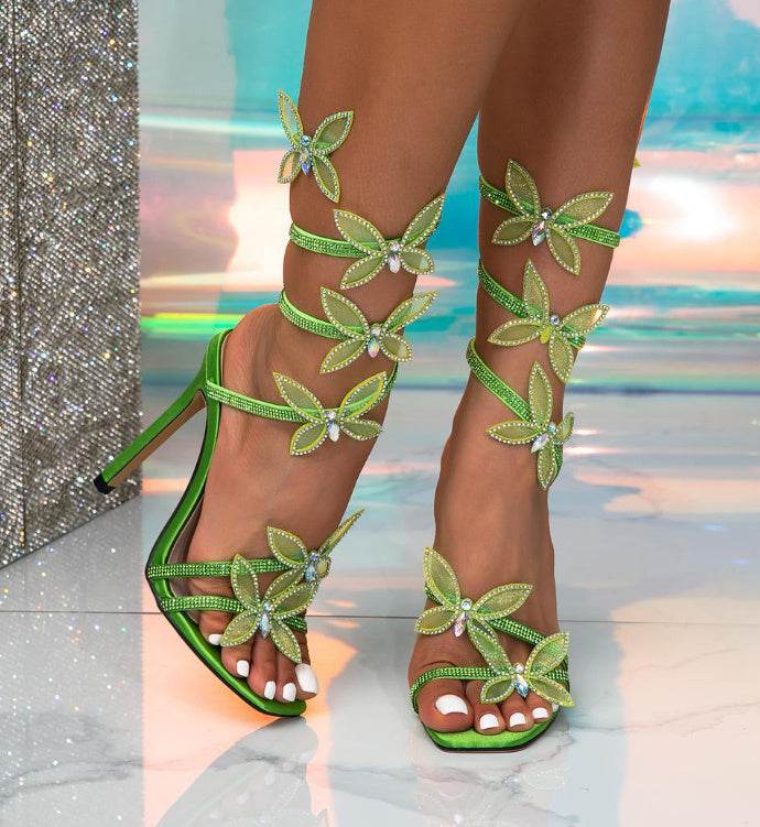 Fashion Personality Bow Stiletto Sandals - Chic Heels in Vibrant Colors - Buy Center