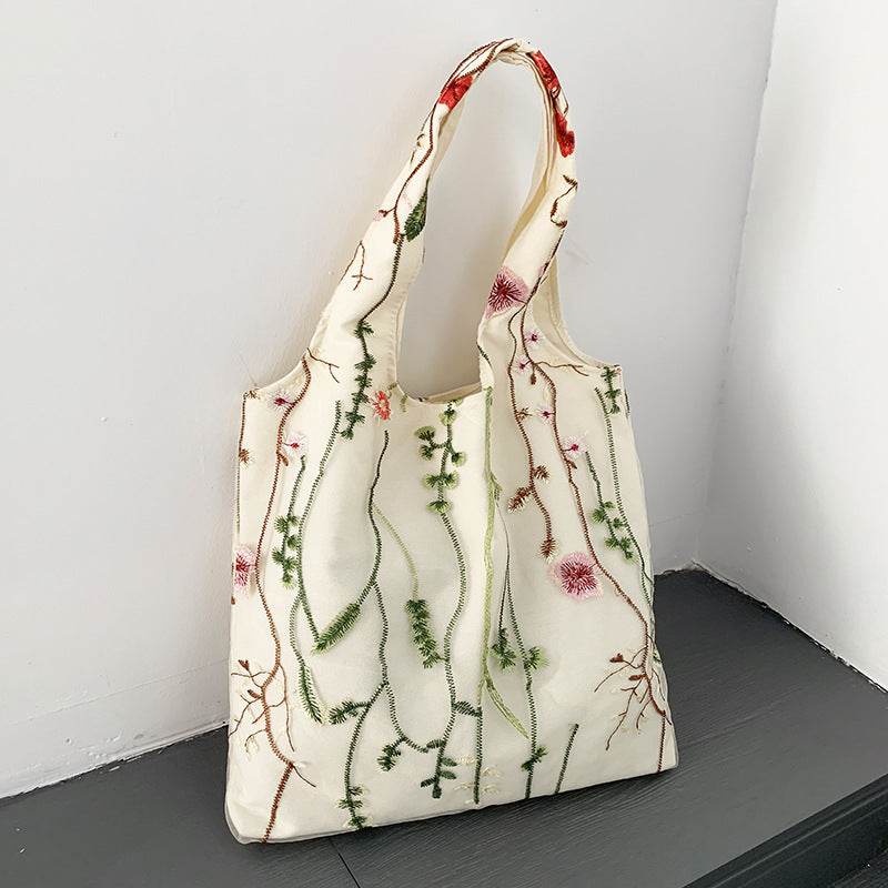 Buycenter Embroidered Canvas Bag - Stylish Holiday Schoolbag - Buy Center