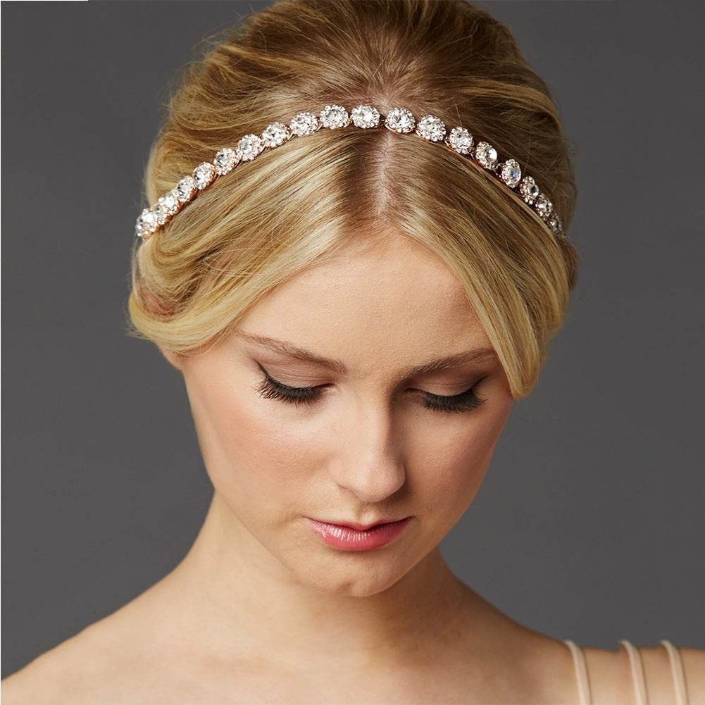 Elegant Bridal Rhinestone Sunflower Hair Band - Stylish Wedding Accessory - Buy Center