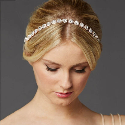 Elegant Bridal Rhinestone Sunflower Hair Band - Stylish Wedding Accessory - Buy Center