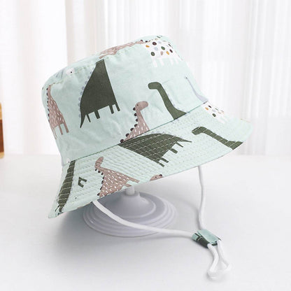 Cute Children's Printed Sunscreen Hat - Stylish Cotton Fedora for UV Protection - Buy Center