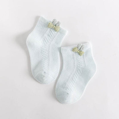 Cute Breathable Mesh Baby Socks - Thin Cotton, Striped & Cartoon Designs - Buy Center