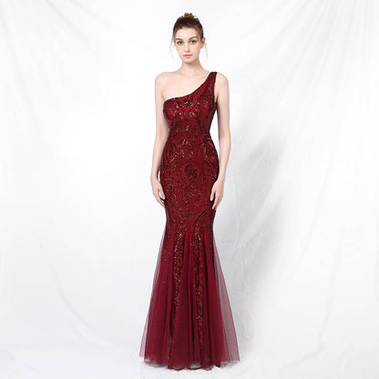 Buycenter Evening Dress for Women - Elegant Backless Fishtail Design - Buy Center
