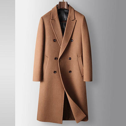 White Duck Down Woolen Coat - Stylish Warmth in Camel, Gray, Black - Buy Center