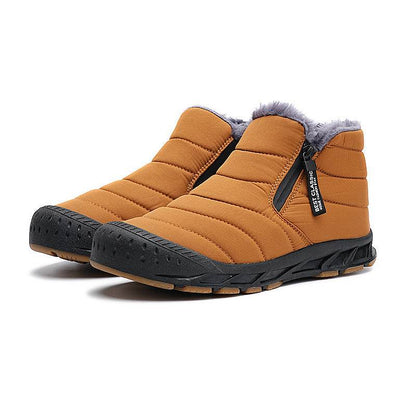 Men's Waterproof Winter Boots - Short Leather & Fur Casual Style - Buy Center
