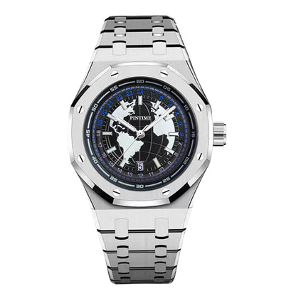 Men's Waterproof Quartz Watch - Luminous Steel Strap for Any Occasion - Buy Center