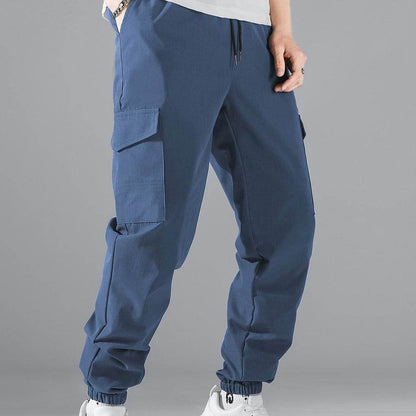 Men's Multi-Pocket Workwear Pants - Casual Straight Fit, Durable & Stylish - Buy Center