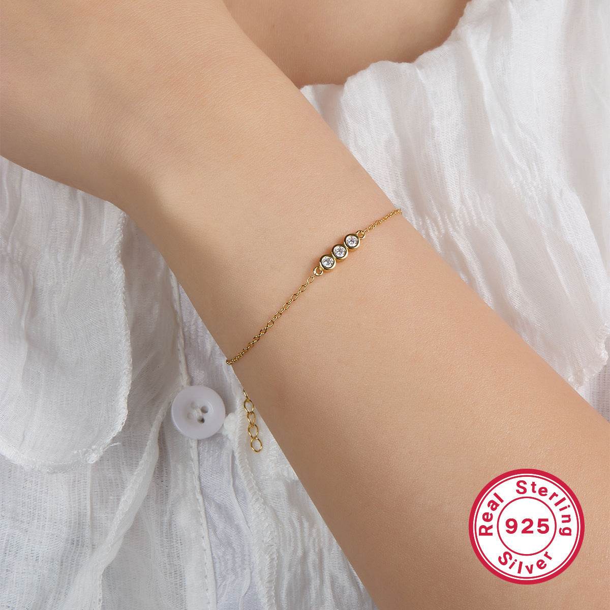 Buycenter 925 Silver Bracelet - Elegant European and American Design - Buy Center