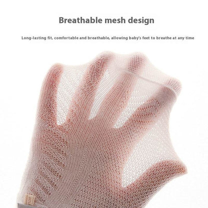 Cute Breathable Mesh Baby Socks - Thin Cotton, Striped & Cartoon Designs - Buy Center