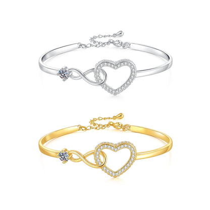 Buycenter Infinite Symbol Hollow Love Bracelet - Elegant Heart Design - Buy Center