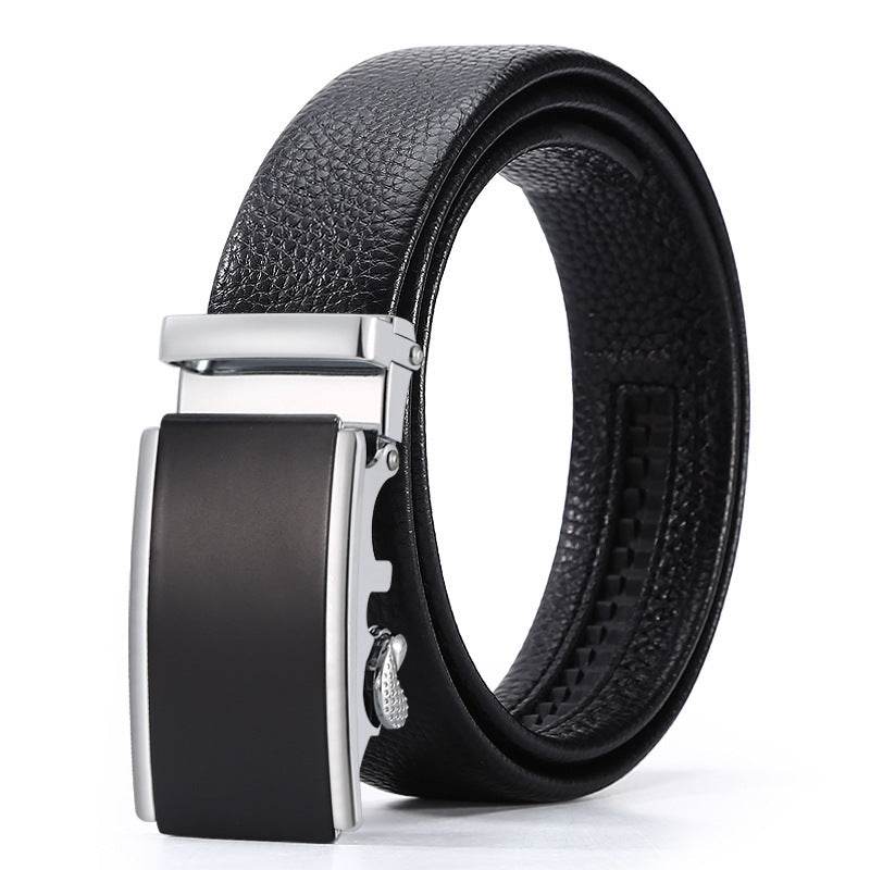 Men's Automatic Leather Buckle Belt - Premium Stylish Business Accessory - Buy Center