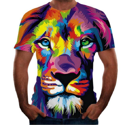 Men's 3D Animal Print T-Shirt - Casual Short Sleeve Fashion 2025 - Buy Center