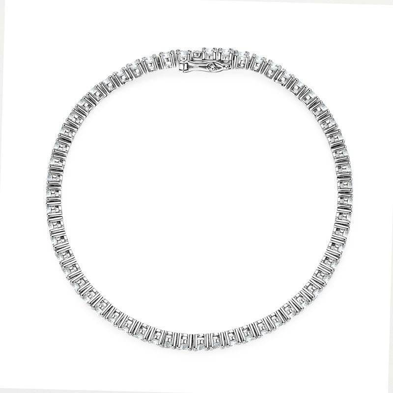Moissanite Full Diamond Bracelet - High-Grade S925 Sterling Silver for All - Buy Center
