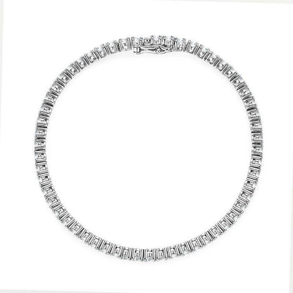 Moissanite Full Diamond Bracelet - High-Grade S925 Sterling Silver for All - Buy Center