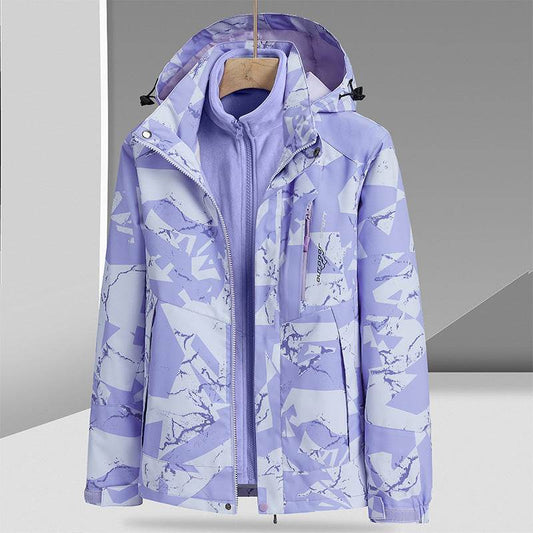 Three-in-One Camouflage Parka - Removable Mink Fur Liner for Outdoors - Buy Center