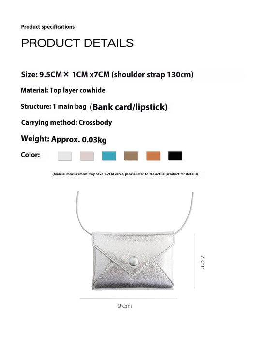 Top Layer Cowhide Mini Crossbody Bag - Versatile Clutch in Trendy Styles - Buy Center