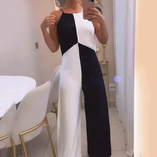 Buycenter Casual Loose Color Block Jumpsuit - Trendy Fashion Piece - Buy Center