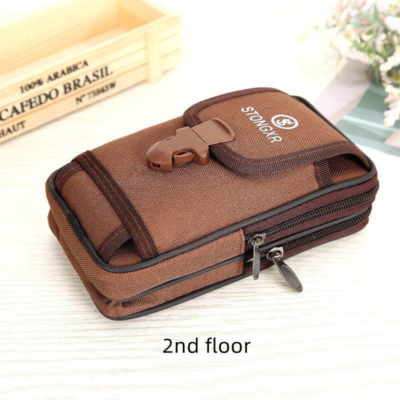 Stylish Oxford Cloth Waterproof Phone Bag - Trendy Zipper Waist Bag - Buy Center